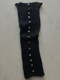 Image 3 of  Merino Rib Top with Pearl Button boat  neck 