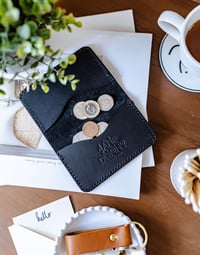 Black Leather Card Holder 