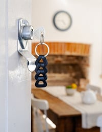 Image 2 of Beatnik Black Leather Keyring