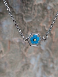 Image 1 of Blue Narcissus Connector Necklace 