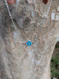 Image 2 of Blue Narcissus Connector Necklace 