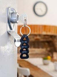 Image 1 of Beatnik Black Leather Keyring