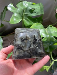 Image 3 of Orange Flash Square Labradorite Stone (8)