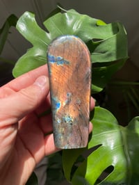 Image 1 of Orange & Blue Flash Labradorite Stone (9)