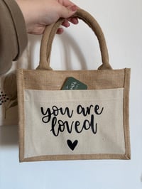 You are Loved Small Jute Bag 