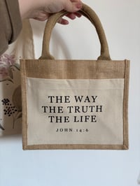 The Way The Truth The Life Small Jute Bag 