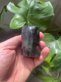 Image 2 of Purple & Rainbow Flash Labradorite Stone (16)