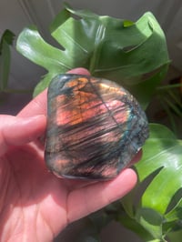 Image 1 of Pink & Purple Flash Labradorite Stone (17)