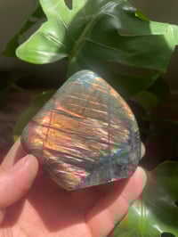 Image 3 of Pink & Purple Flash Labradorite Stone (17)