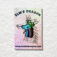 Image 5 of Elm's Dragon Enamel Pin, Original Art by Elm Commissioned with Bob