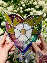 Image 2 of rainbow flower heart: made to order