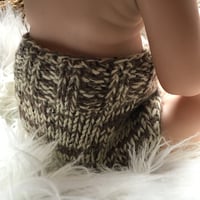 Image 1 of Wool cloth diaper system - light brown/white mix