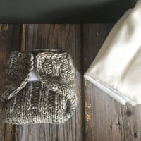 Image 3 of Wool cloth diaper system - brown/beige mix