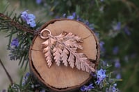 Image 2 of Collana con vera felce elettroformata in rame con patina leggermente ossidata
