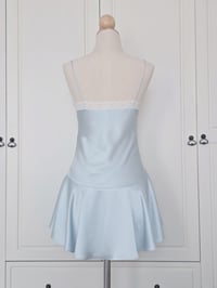Image 4 of Lumire silk slip dress - Babyblue