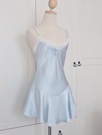 Image 1 of Lumire silk slip dress - Babyblue