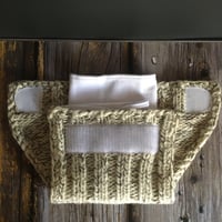 Image 3 of Wool cloth diaper system - cream/brown