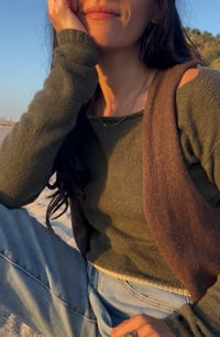 Image 1 of Maglietta aderente cashmere rigenerato