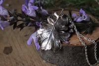 Image 3 of Collana con vera foglia di quercia argentata