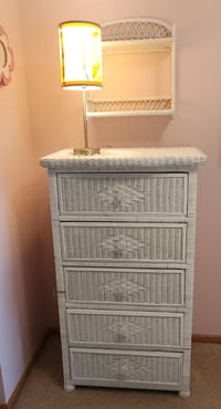 Image 1 of Wicker Tallboy Dresser