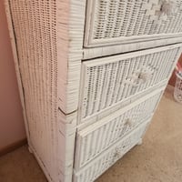 Image 2 of Wicker Tallboy Dresser