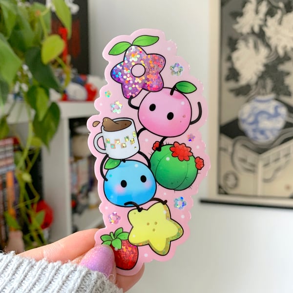 Image of GLITTER Junimo & Fruits STICKER