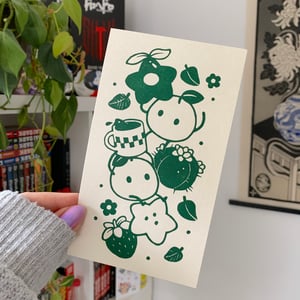 Image of Junimos & Fruit Linocut Block PRINT