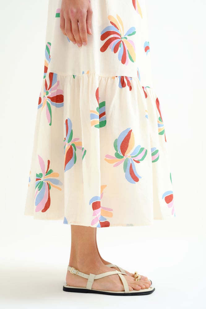 Image of Vestido largo estampado floral.