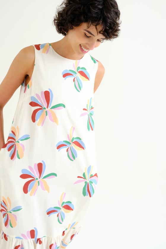 Image of Vestido largo estampado floral.