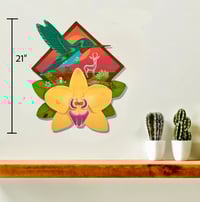 Image 3 of Hummingbird and Yellow Orchid