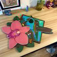 Image 2 of Hummingbird and Pink Orchid