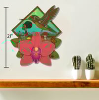 Image 3 of Hummingbird and Pink Orchid