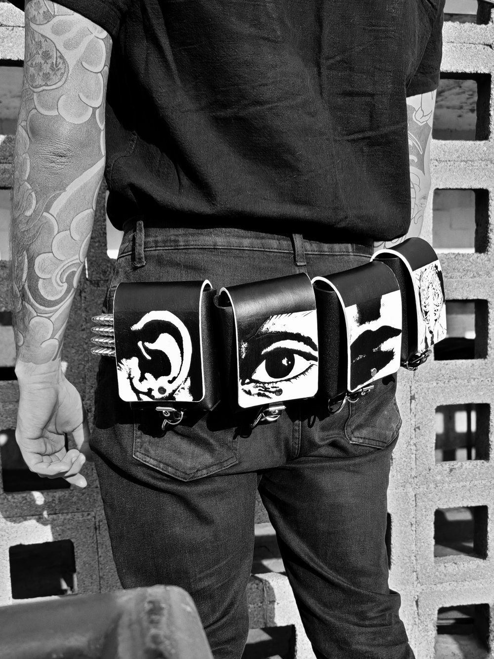 MAUSER Bandolier. Studded Leather Utility Belt