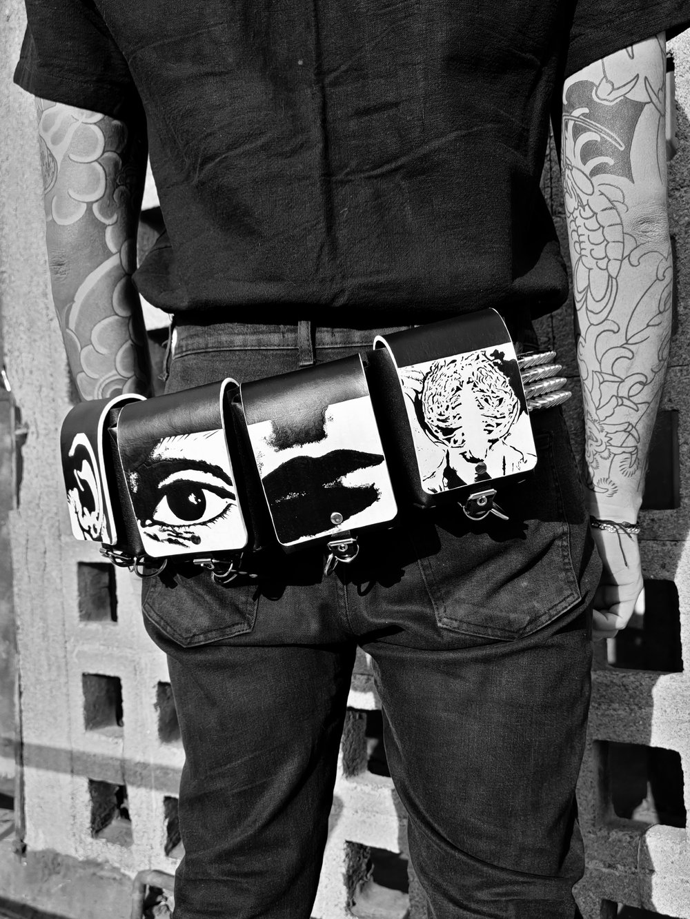 MAUSER Bandolier. Studded Leather Utility Belt