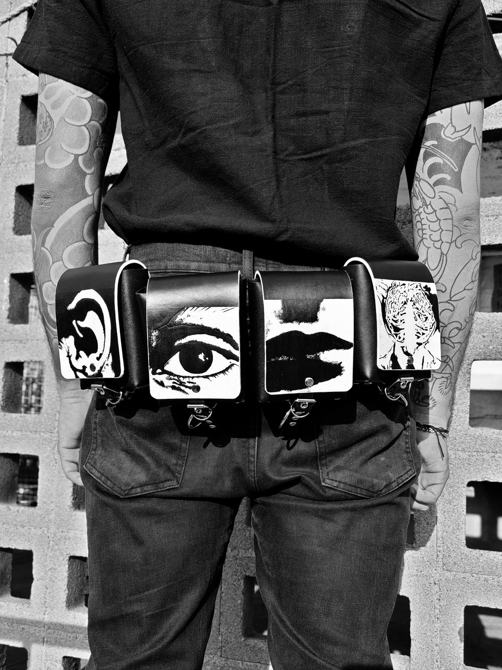 MAUSER Bandolier. Studded Leather Utility Belt