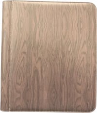 9-Pocket Zippered Toploader Binder - Wood Grain 11