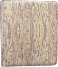 9-Pocket Zippered Toploader Binder - Wood Grain 1