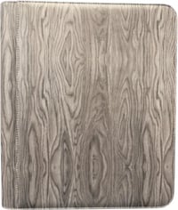 9-Pocket Zippered Toploader Binder - Wood Grain 8