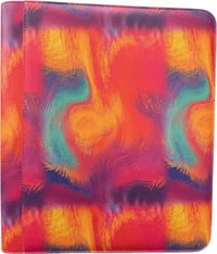 9-Pocket Zippered Toploader Binder - Tie Dye Colorful 1
