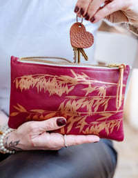 Image 6 of Valerie Chestnut Leather Zip Pouch