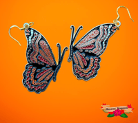 Image 1 of Butterfly Statement Earrings – Mexican Folk Art Jewelry