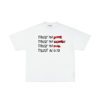 Image 1 of  Trust in God x He Died For You Tee (White)