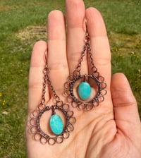 Image 1 of Amazonite Copper Earrings 🌼