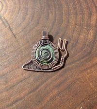 Image 2 of Kambaba Jasper Snail Pendant 🐌
