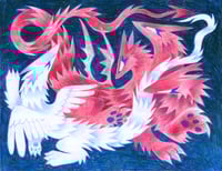 "Cerberus vs. White Wolf" Letter Size Print