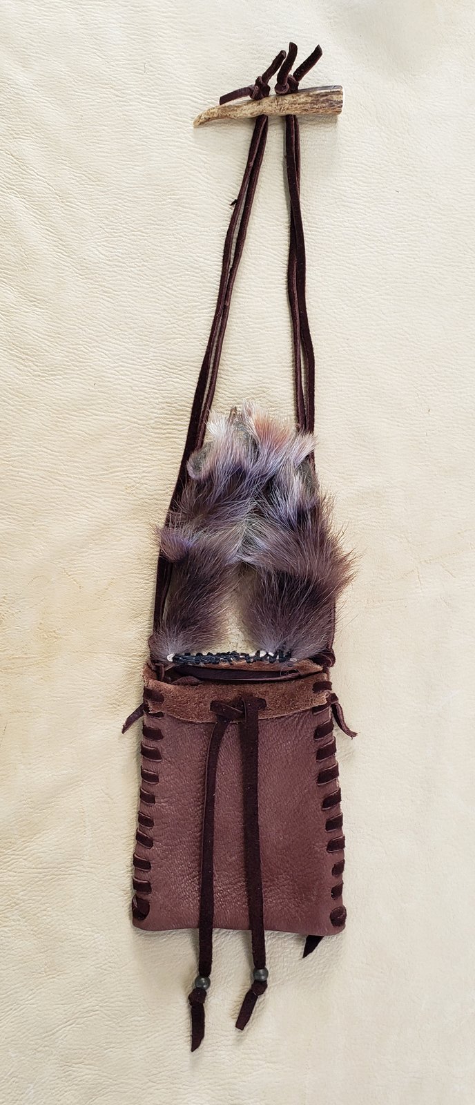 Wolf Paw and Moose Leather Bag | Wild Hearted One