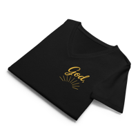 Image 5 of “God Show Me…” Full-Back-Logo Women’s v-neck t-shirt