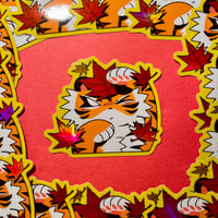 Tiger with Leaves Sticker