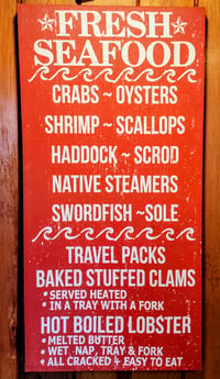 (DF) Fresh Seafood Wood Sign