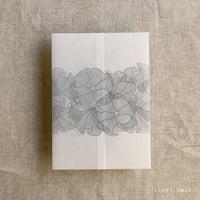 Image 6 of Ruffled floral lace printed vellum wrap for 5x7 cards PACK of 10